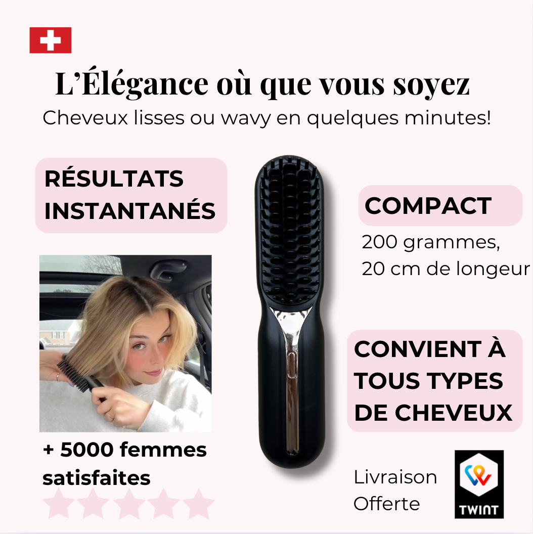 HairLiss Lisseur Portable 3-en-1